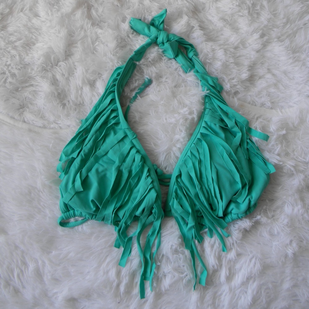 Teal bathing suit top